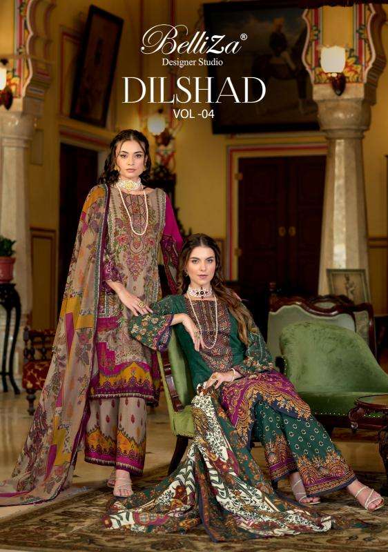 Belliza dilshad vol 4 series 825001-824008 viscose rayon wholesale suit