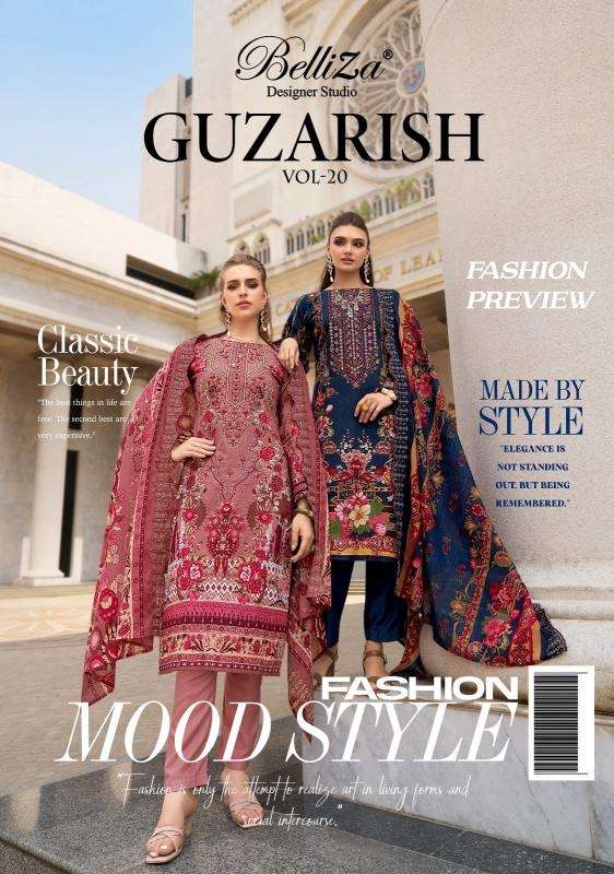 Belliza guzarish vol 20 series 801001-801008 cotton wholesale suit