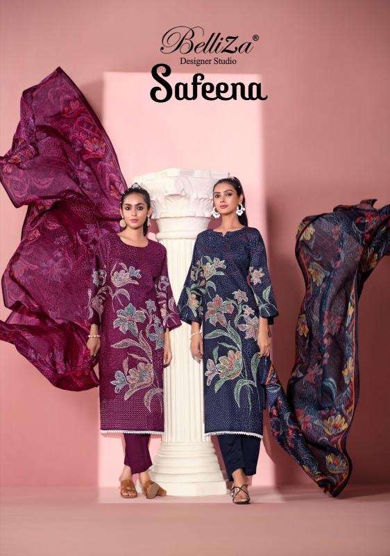 Belliza safeena series 803001-803006 cotton wholesale suit