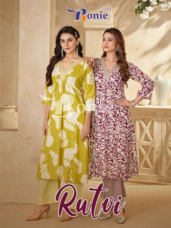 Bonie rutvi vol 1 series 1001-1007 liva prints wholesale kurti with bottom