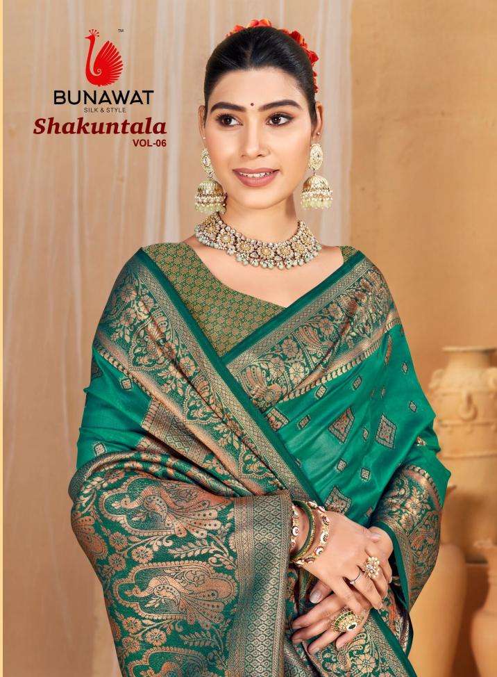 Bunawat Shakuntala Vol-6 series 1001-1006 Silk wholesale saree