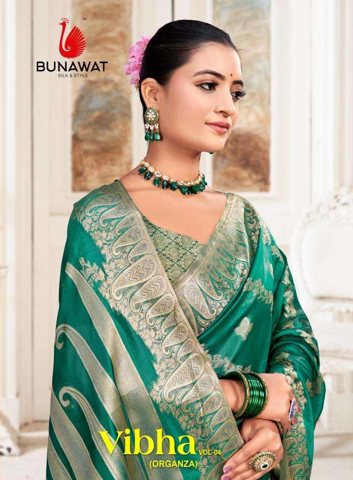 Bunawat Vibha Vol-4 series 1001-1006 organza wholesale saree