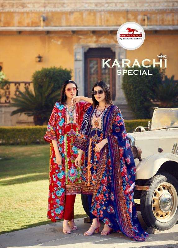 Chetak fashion karachi special vol 2 series 2001-2010 cotton wholesale suit