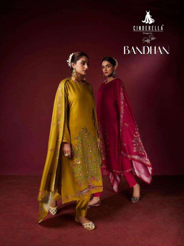 Cindrella bandhan series 15172-15175 russian silk wholesale suit