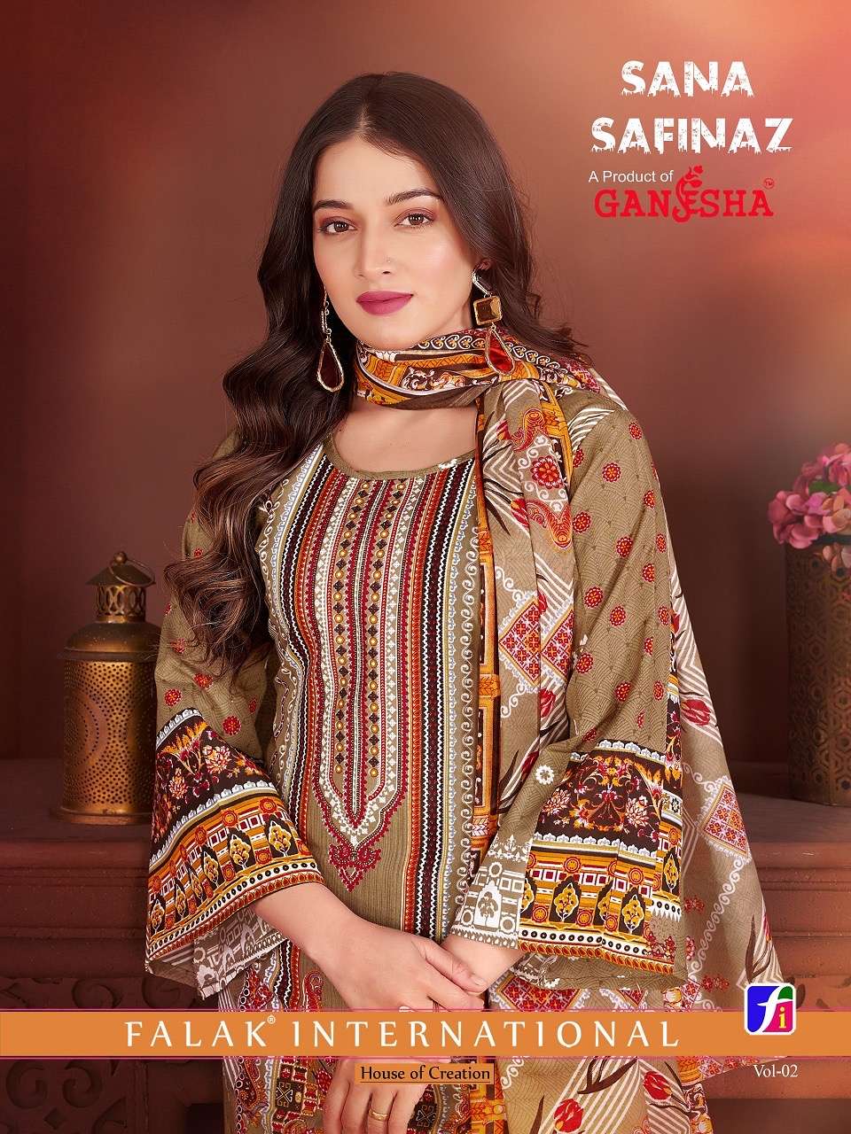 Ganesha sana safinaz vol 2 series 2007-2014 cotton wholesale suit