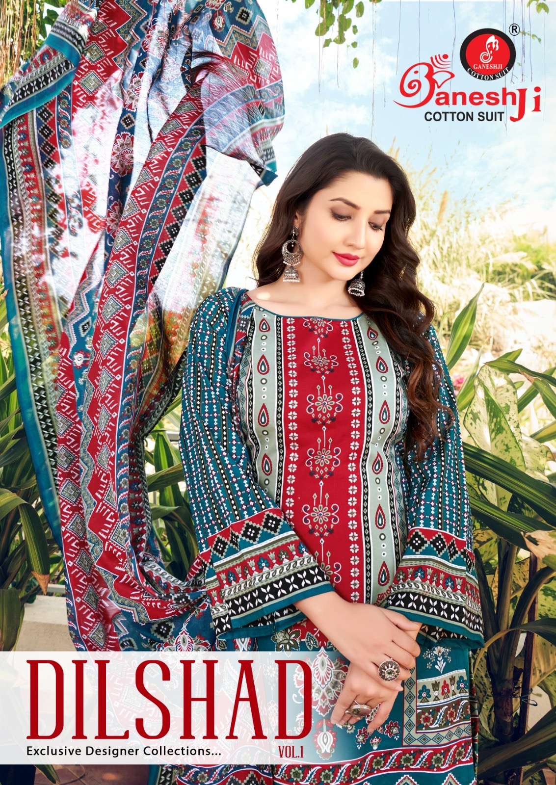 Ganeshji dilshad vol 1 series 1001-1008 cotton wholesale suit