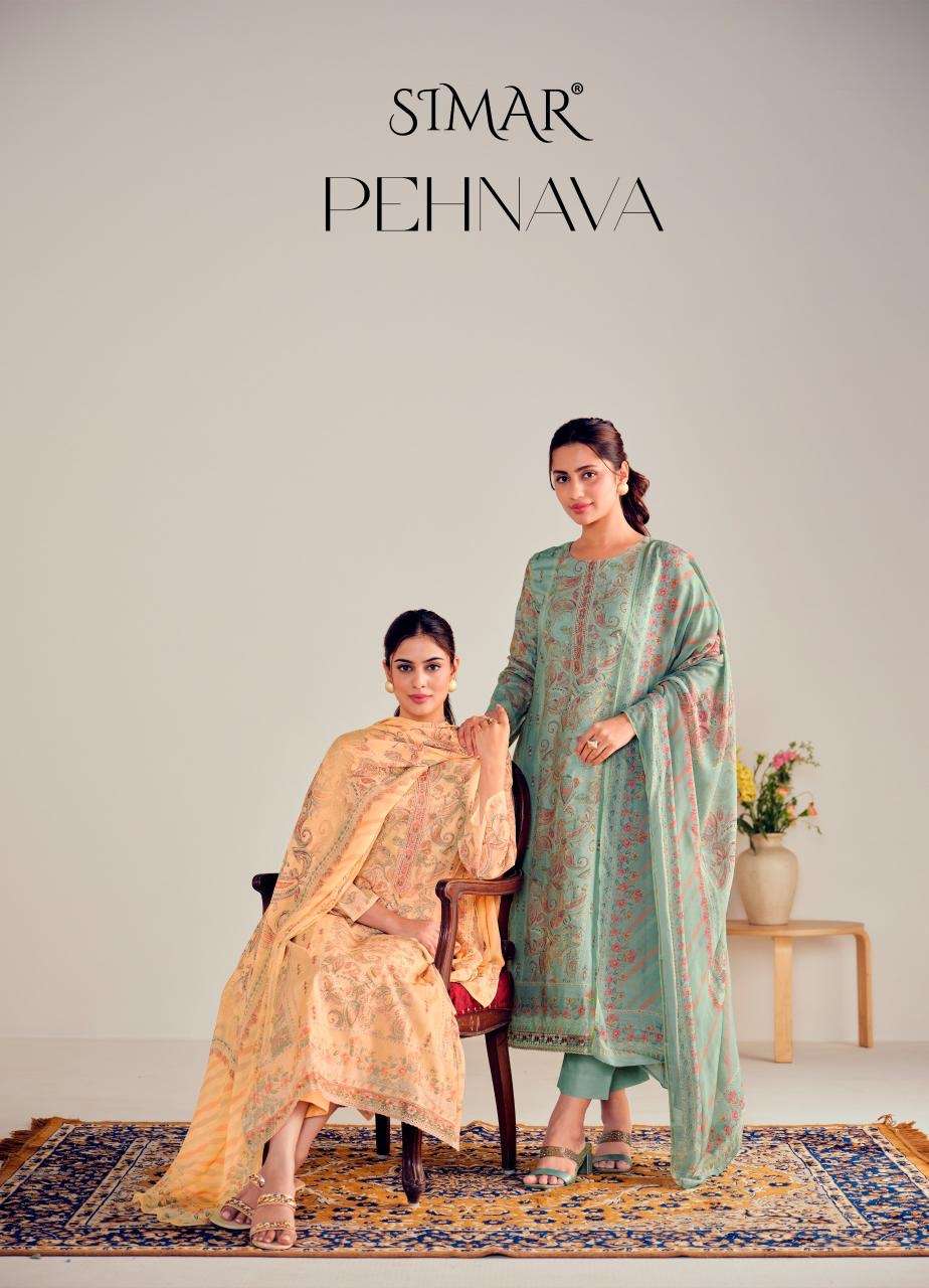 Glossy pehnava series 9224 lawn cotton wholesale suit