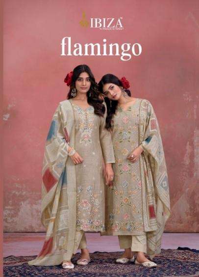 Ibiza flamingo series 1861-1864 organic silk wholesale suit