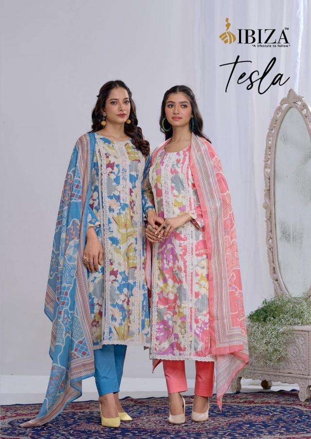 ibiza tesla series 2041-2044 lawn cotton wholesale suit 