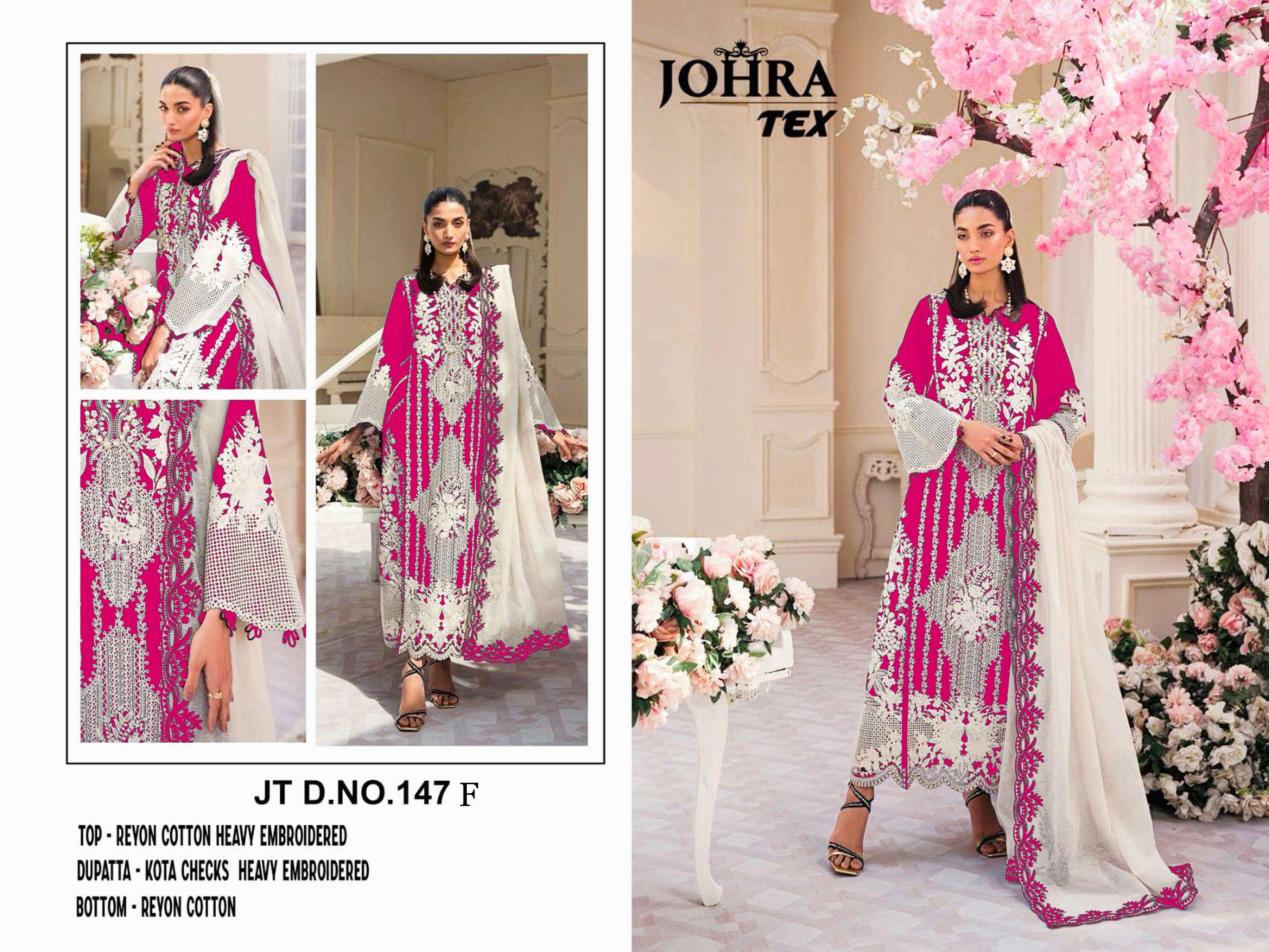 Johra tex JT-147F fancy rayon cotton wholesale suit