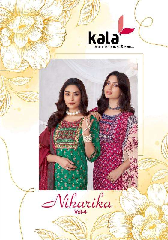 Kala niharika vol 4 series 7101-7108 cotton wholesale suit