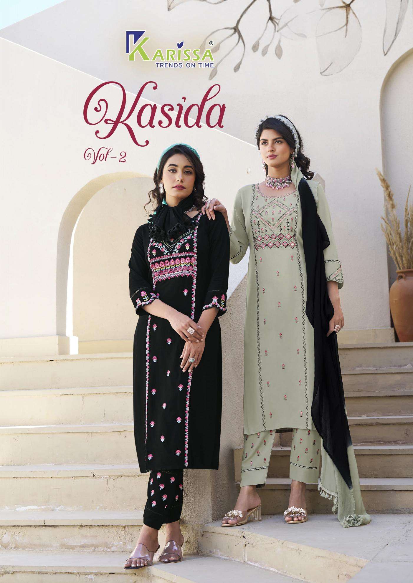 karissa kasida vol 2 series 2001-2004 Premium LIVA Rayon wholesale suit