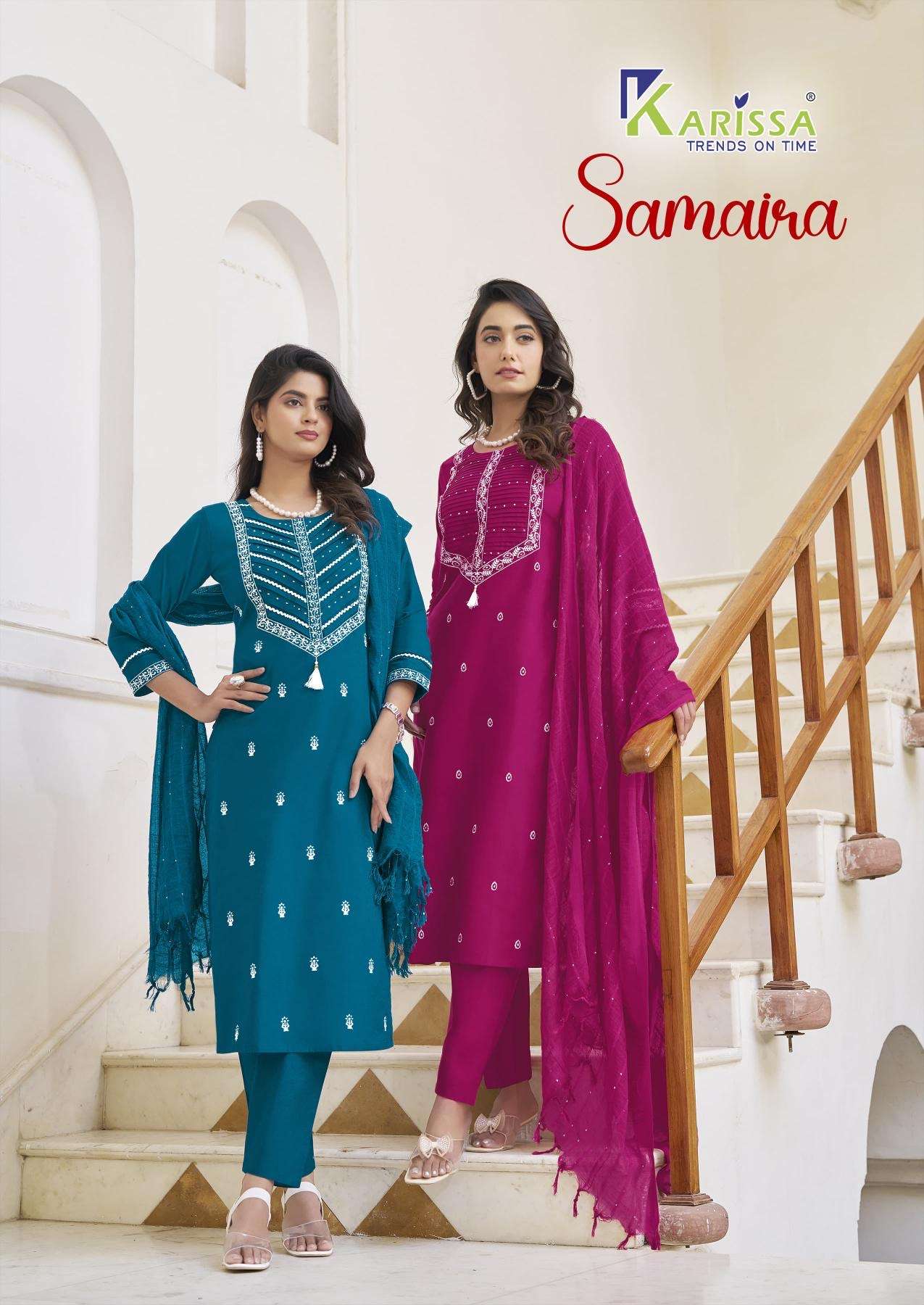 Karissa samaira series 1001-1004 cotton wholesale salwar suit