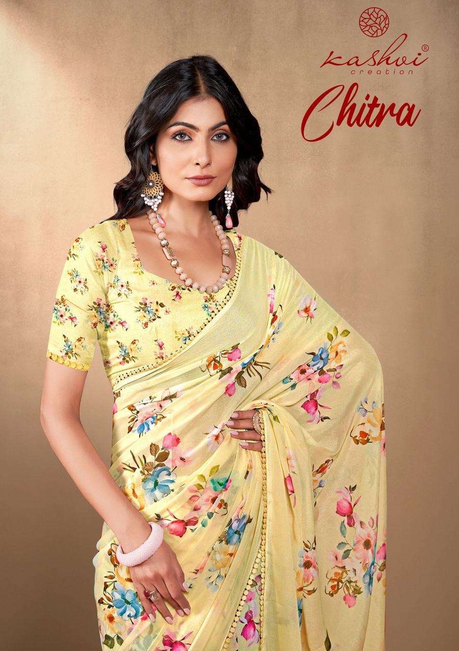 Kashvi creation chitra vol 1 series 1001-1008 kriva moss wholesale saree