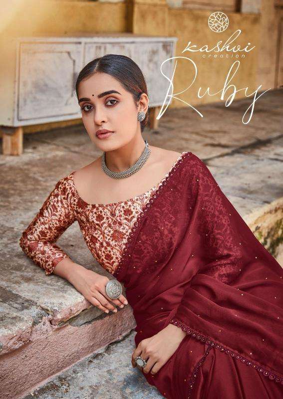 Kashvi ruby series 6201-6208 moss wholesale saree