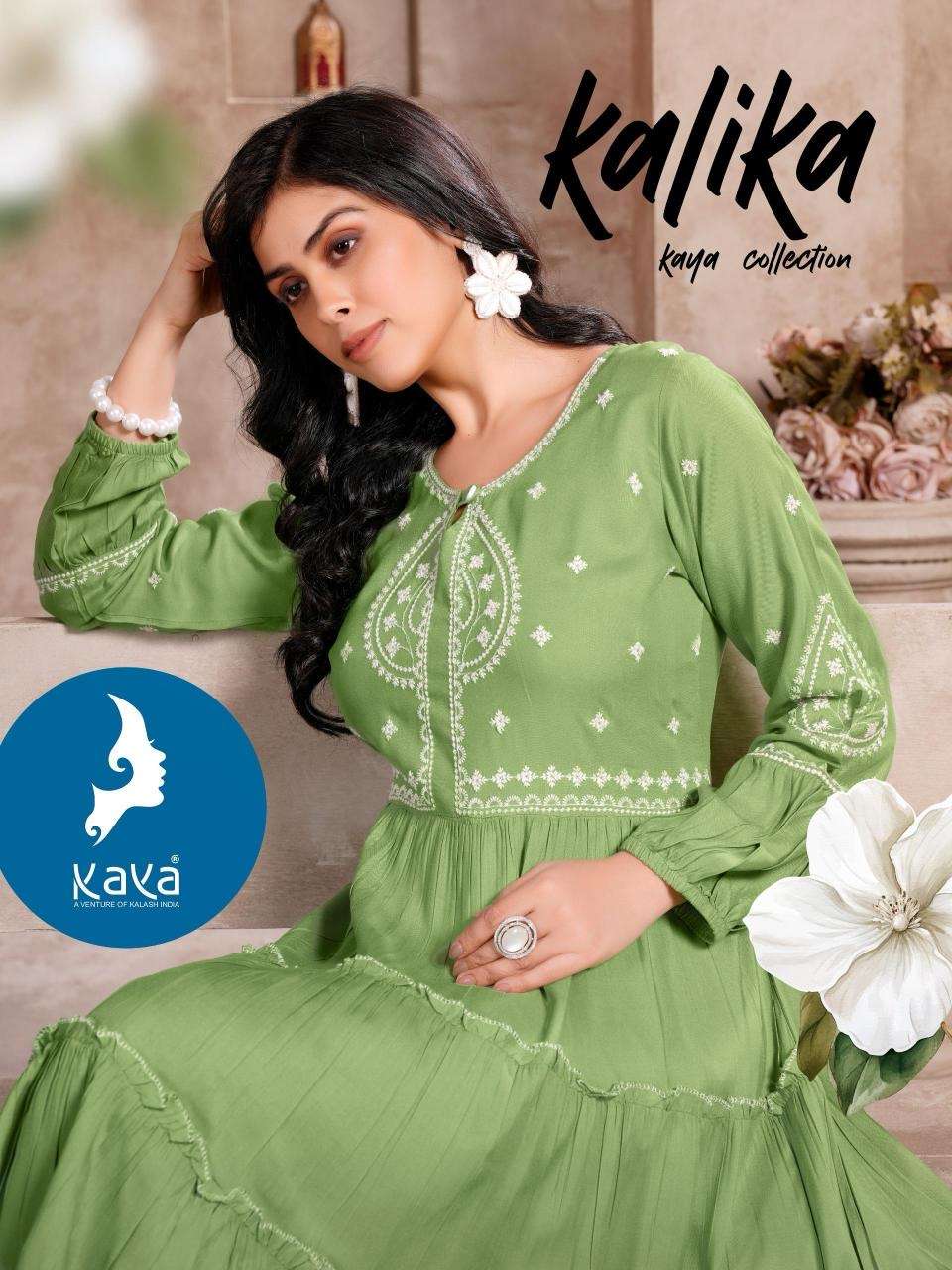 Kaya kalika series 01-06 rayon wholesale kurti