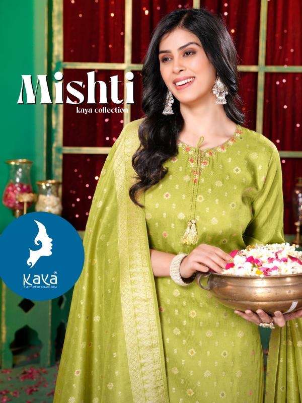 Kaya mishti series 01-08 silk jacquard wholesale suit