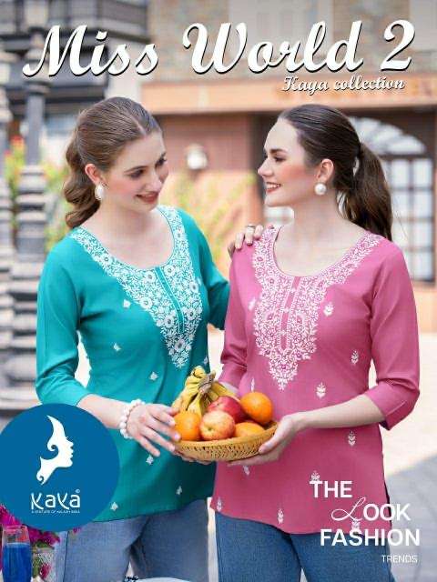 Kaya miss world vol 2 series 01-06 fancy rayon wholesale tops