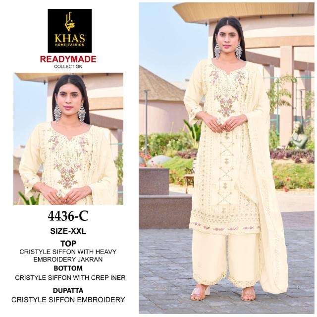 Khas 4436 crystal chiffon wholesale readymade pakistani suit