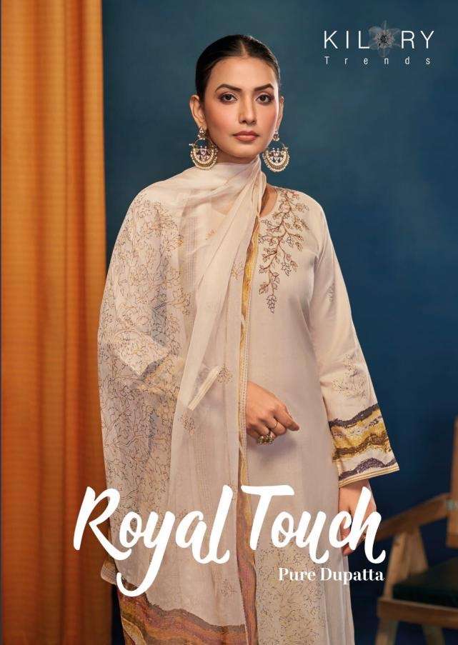 Kilory trends royal touch series 1371-1374 lawn cotton wholesale suit