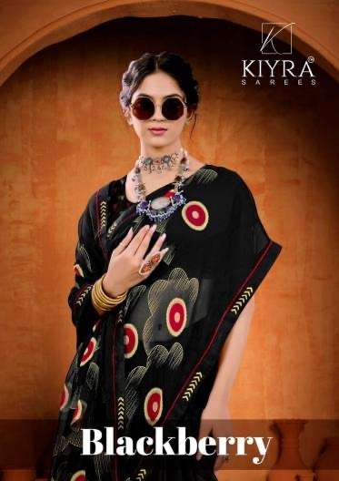 Kiyra blackberry series 3001-3008 georgette wholesale saree