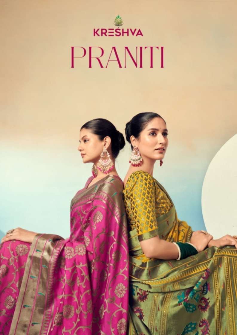 Kreshva praniti series 1021-1024 georgette wholesale saree