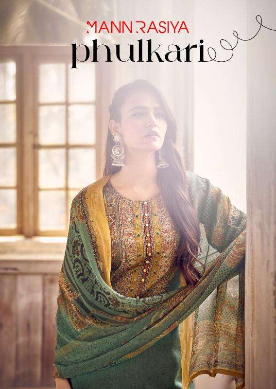 Mannrasiya phulkari series 2132-2137 jam cotton wholesale suit