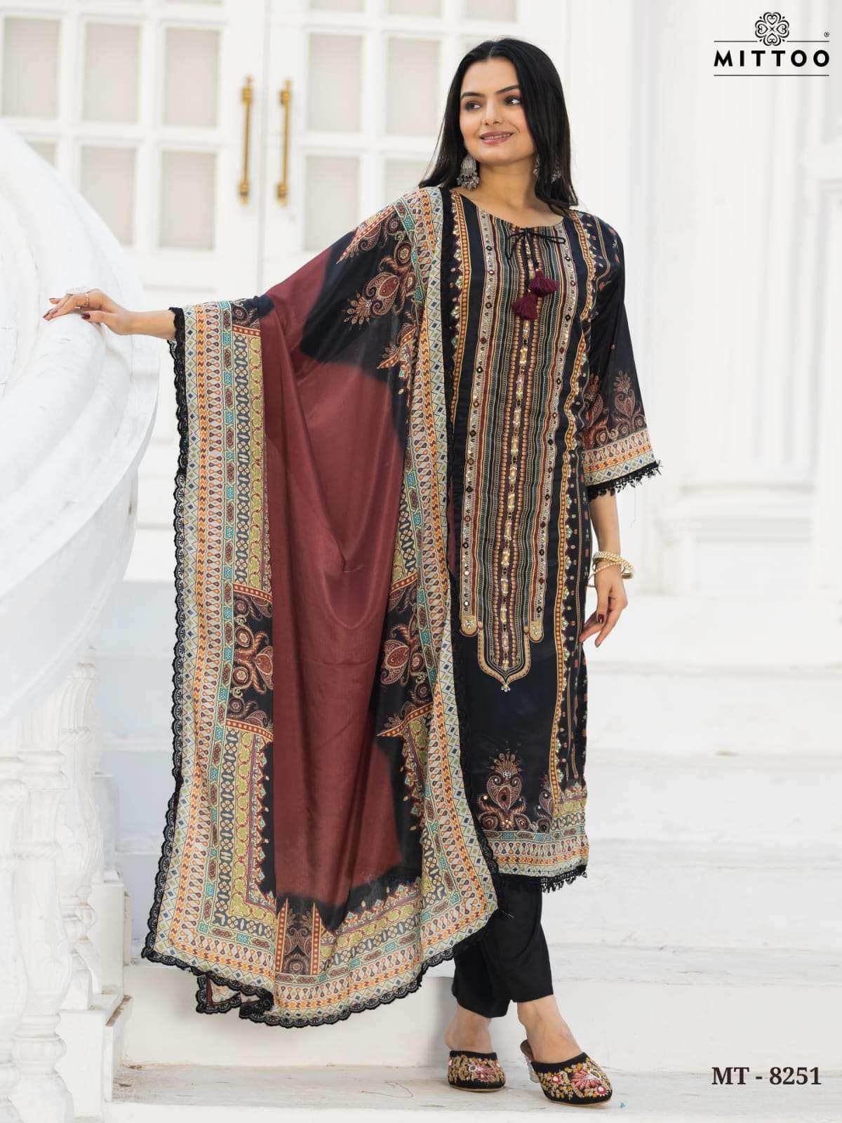 Mittoo mt 8251 chinon print wholesale suit