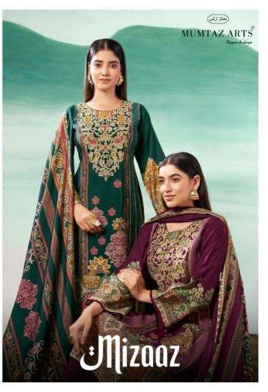 Mumtaz arts mizaaz series 9701-9704 viscose muslin wholesale salwar suit