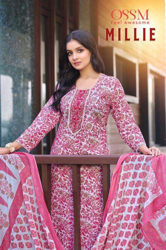 ossm millie series 1001-1006 cotton print wholesale suit 