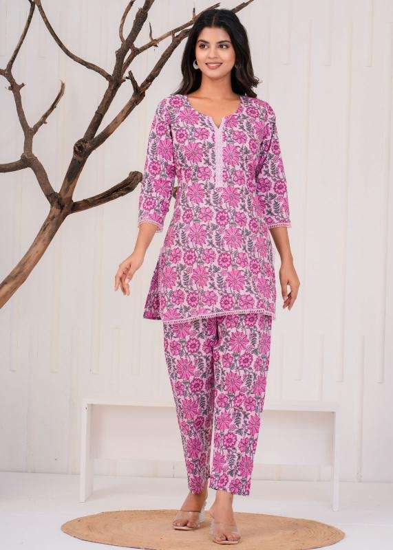 Pr cotton work wholesale printed co-ord sets