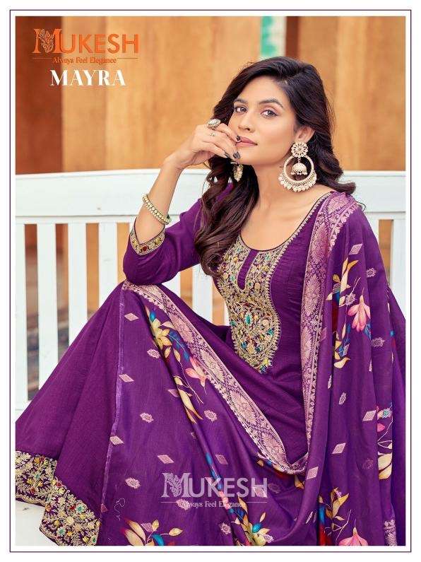 Pr mayra series 1001-1004 viscose vichitra silk wholesale suit