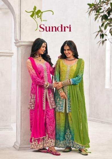 Radha trendz sundri series 4031-4034 chinon wholesale suit