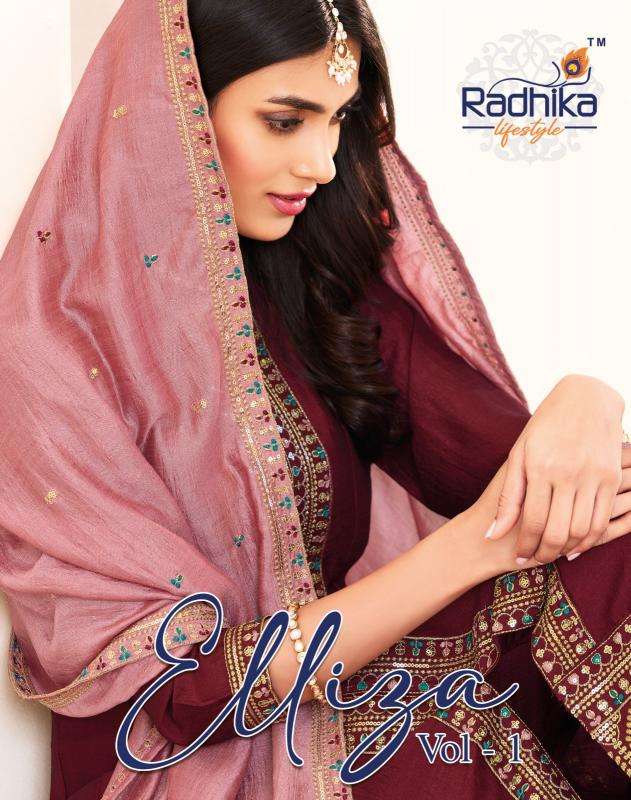 radhika lifestyle elliza vol 1 series 1001-1006 VICHITRA SILK wholesale suit