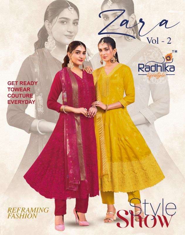 Radhika lifestyle zara vol 2 series 2001-2006 vichitra silk wholesale suit