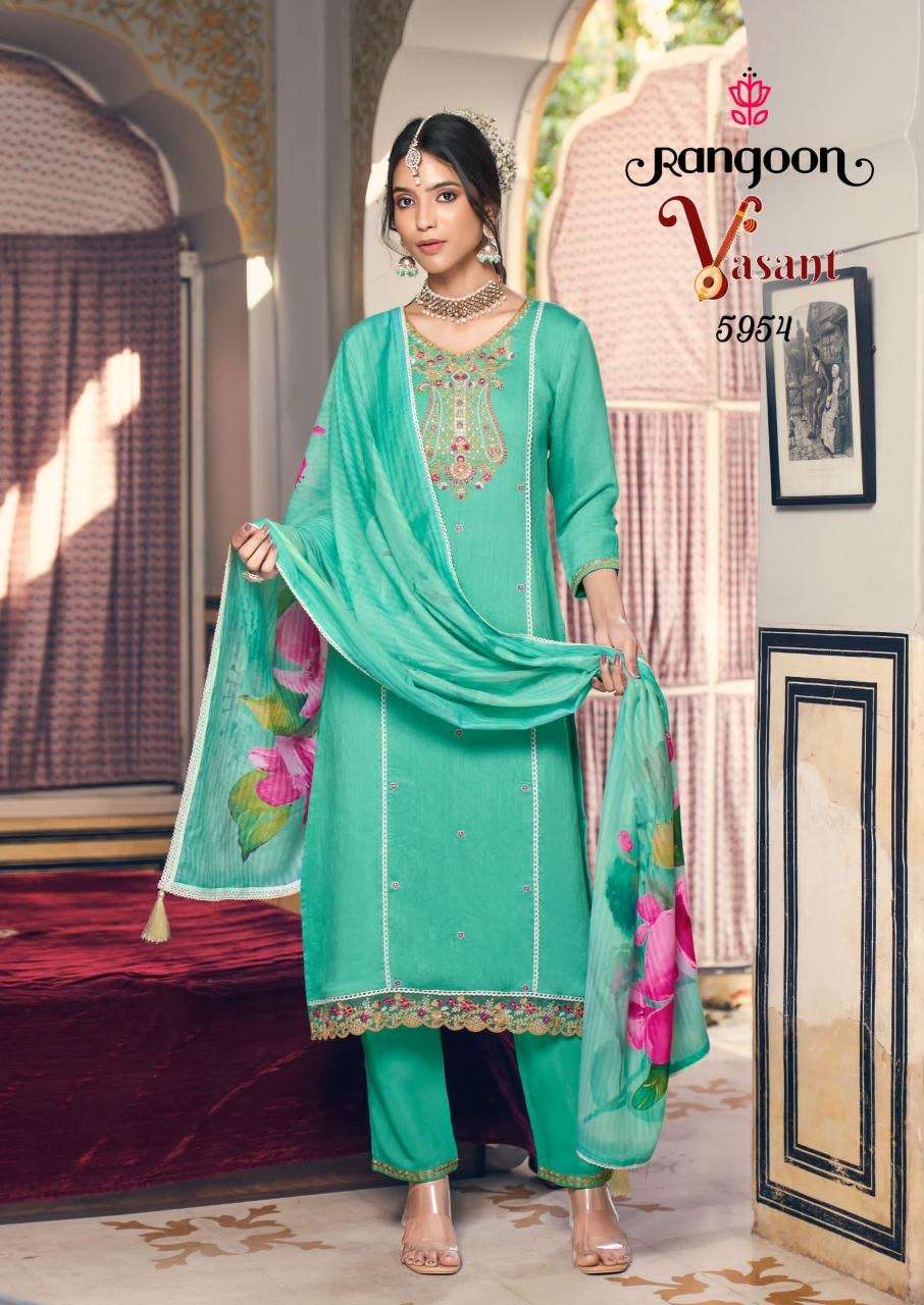 Rangoon vasant series 5951-5954 viscose wholesale suit