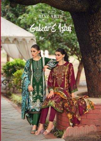 Riaz arts gulzar e ishq series 27001-27008 pure karachi wholesale suit