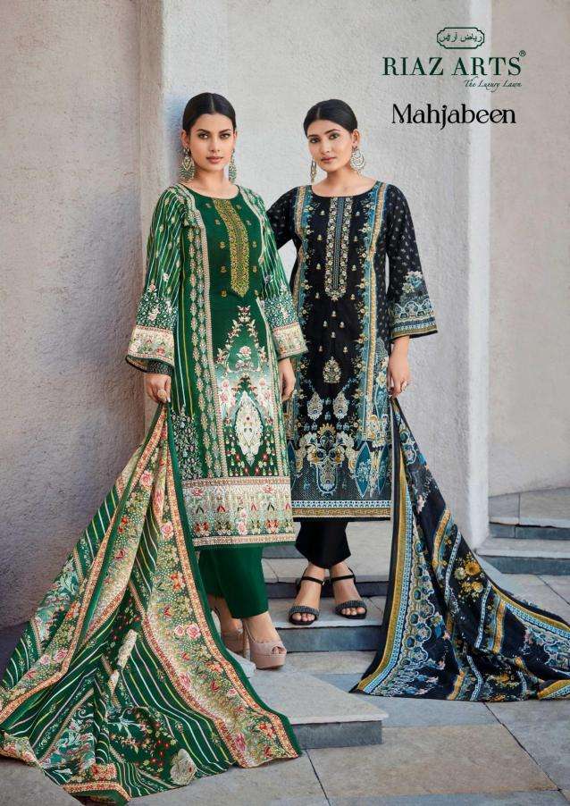 riaz arts mahjabeen series 1001-1006 karachi lawn wholesale suit 