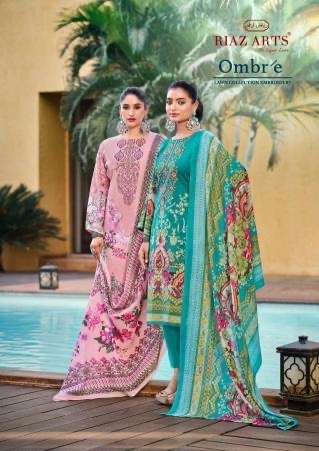 Riaz arts ombre series 2001-2008 lawn wholesale suit