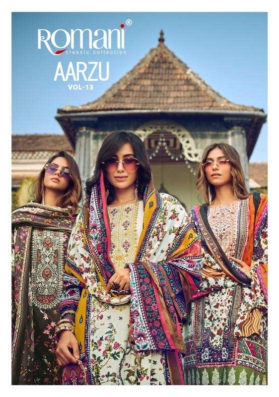 Romani aarzu vol 10 series 1001-1008 soft cotton wholesale suit 