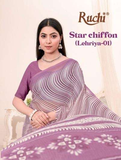 Ruchi lehriya special vol 1 series 41501 chiffon wholesale saree