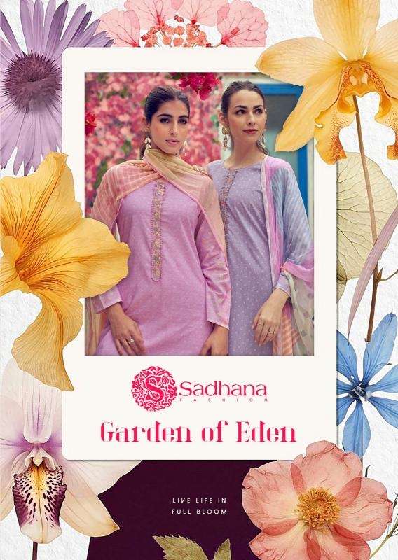 sadhana fashion garden of eden series 11428-11431 lawn cotton wholesale suit