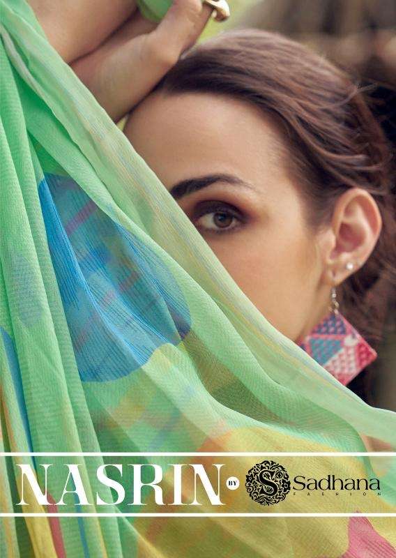 Sadhana fashion nasrin series 11422-11427 lawn cotton wholesale suit