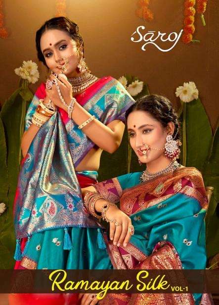 Saroj ramayan silk vol 1 series 1001-1006 silk wholesale saree