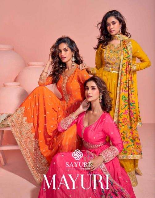 Sayuri mayuri series 5793-5794 chinon silk wholesale suit