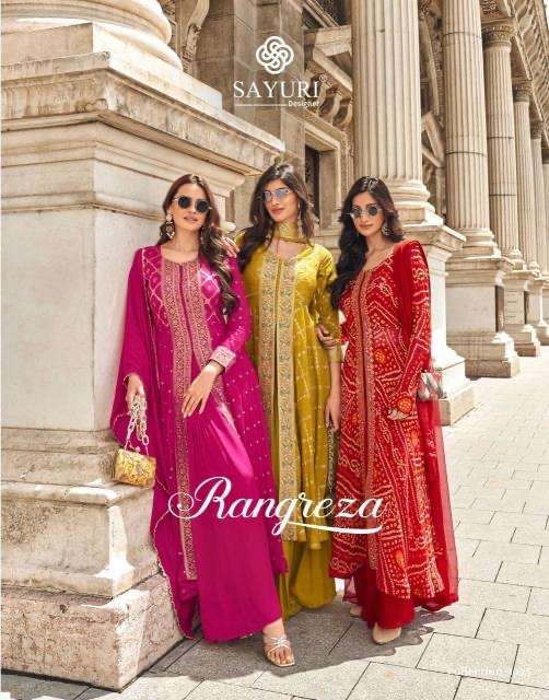 Sayuri rangreza series 5598-5600 viscose jacquard silk wholesale suit