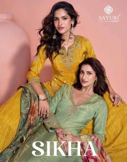 Sayuri sikha series 5787-5789 viscose jacquard silk wholesale suit