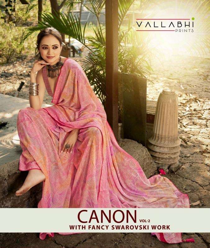 Vallabhi prints canon vol 2 series 32231-32236 georgette wholesale saree