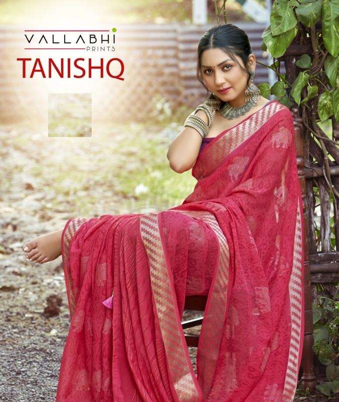 Vallabhi prints tanishq series 32021-32026 georgette wholesale saree