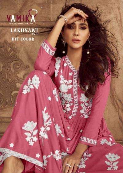 Vamika lakhnawi vol 4 hit color series 1024 rayon wholesale suit